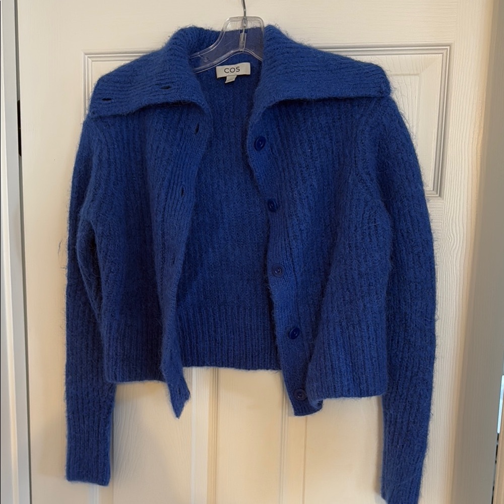 COS Blue Knit Cardigan